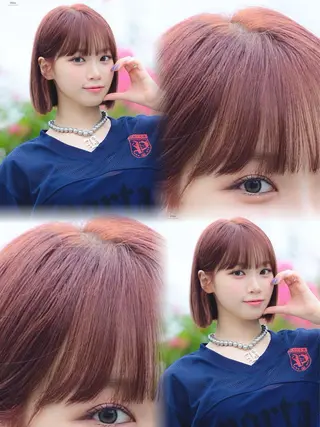 セミロング 🫧ミルクティー ブリーチRIKU🫧のヘアスタイル