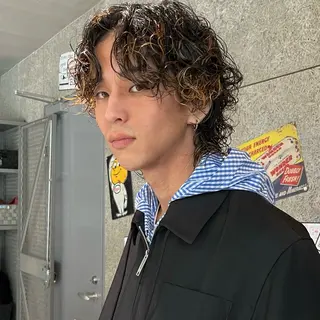 パーマ メンズ ボブ/ショートボブ/ 岡山駅/別曽遥也のヘアスタイル