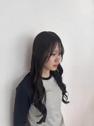 ロング 韓国トレンドカット ★むなかたももかのヘアスタイル