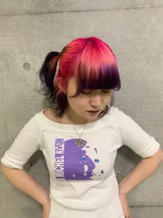 ミディアム カラー THE./ブリーチ 透感カラー/髪質改善のヘアスタイル