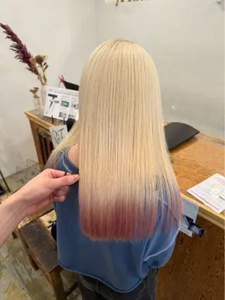 ロング miyu ハイトーンモデル募集のヘアスタイル