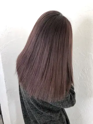セミロング カラー ヘアアレンジ 髪質改善専門店 エイジングケアのヘアスタイル