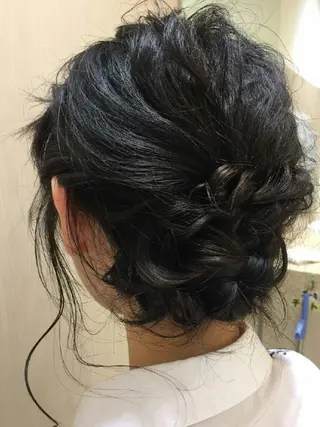 ミディアム ヘアアレンジ 遠藤 拓馬のヘアスタイル