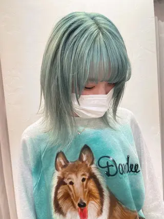 セミロング 小顔レイヤー×コンパ クトボブ/林隆平のヘアスタイル