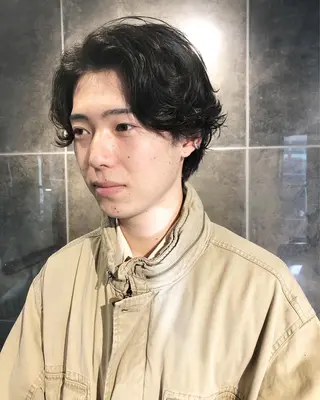 パーマ ヘアアレンジ メンズ ainico+所属・メンズ特化✂️栗原 侑也のヘアスタイル