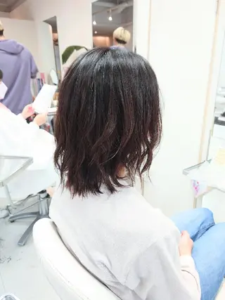 ミディアム nagane sayakaのヘアスタイル