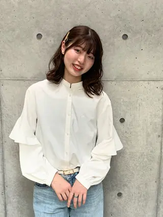 ミディアム ヘアアレンジ 韓国レイヤー/パーマ /艶カラー/Rinのヘアスタイル