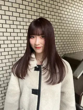 セミロング まろやか透明感カラー ♡MANAのヘアスタイル