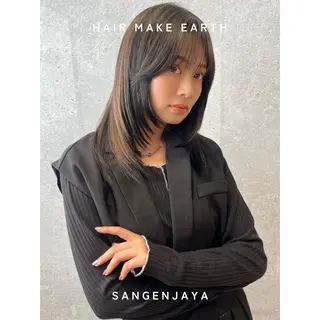 セミロング hair make earth 🪡のヘアスタイル
