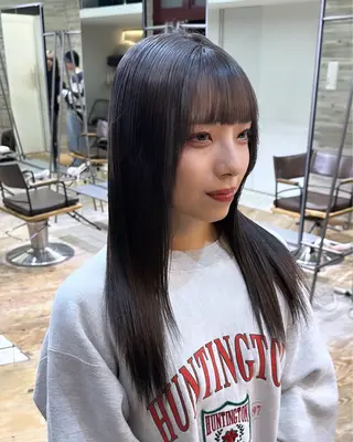 ロング カラー ササキカズマ〻透明感 〻色落ち〻赤み消しのヘアスタイル