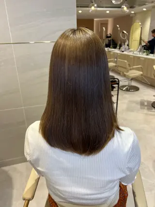 セミロング カット無料｜レイヤー カット｜韓国モテへアのヘアスタイル