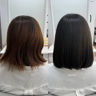 ミディアム カラー 武田 つぐみのヘアスタイル