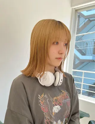 セミロング カラー パーマ ヘアアレンジ メンズ キッズ ネイル マツエク・マツパ アイブロウ nico TOKYO 渋谷所属・ブリーチ　ハイトーン 特化🌈フジタハルキのヘアスタイル