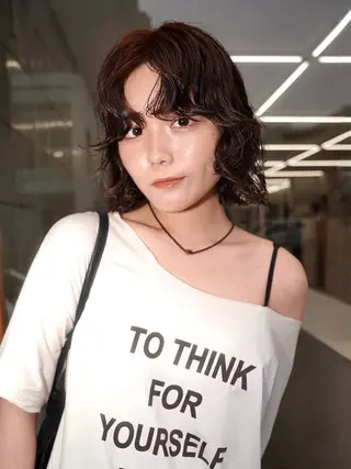 ショート カラー パーマ デザイン/レイヤー Kaito🐩/栄のヘアスタイル