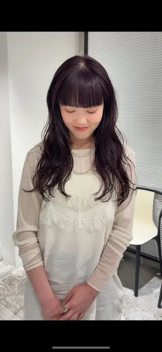 ロング カラー 原 菜帆のヘアスタイル