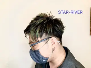 メンズ カラー#ブリーチ⭐️ STAR☆RIVERのヘアスタイル