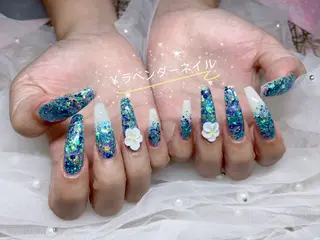 ネイル ラベンダー💖日暮里 ルル💖ネイルのネイルデザイン