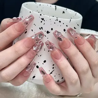 ネイル 長いだし/スカルプ/ パラシェルN.oneのネイルデザイン