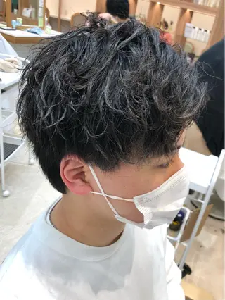 ショート パーマ メンズ 小林 優太　メンズパーマ✨のヘアスタイル