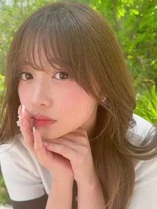 セミロング 新宿/韓国レイヤー 髪質改善カラー/角所のヘアスタイル