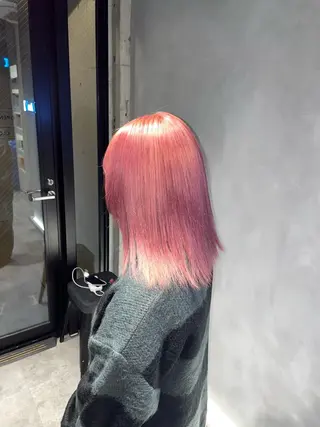 セミロング カラー 暖色/ハイトーン/ カラー/HBLのヘアスタイル