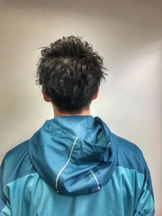 ショート カラー パーマ メンズ 美髪矯正 Rioのヘアスタイル