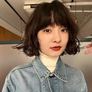 ショート パーマ 暖色/パーマ 🌼クニトウメイのヘアスタイル