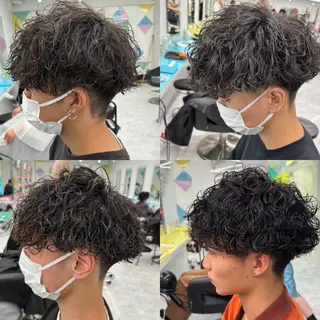 ショート カラー パーマ メンズ 【メンズサロン】 BLUCK 横浜のヘアスタイル