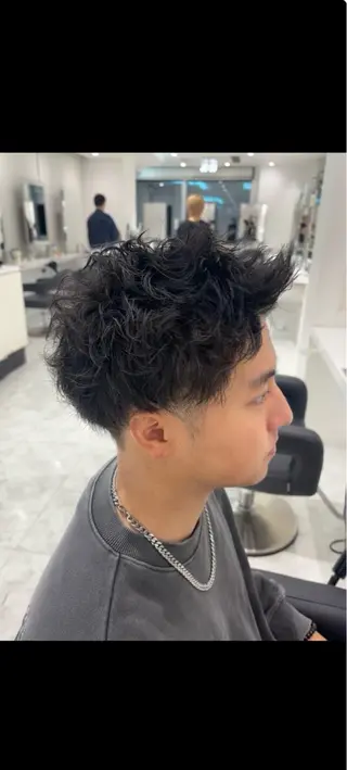 ショート パーマ ヘアアレンジ メンズ 銀座/ショート/ メンズ/HINOKIのヘアスタイル