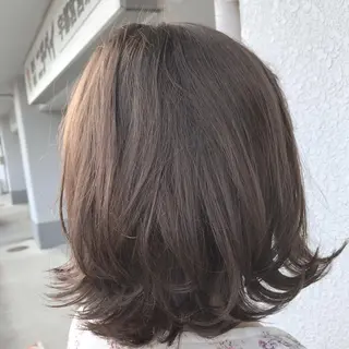 ミディアム カラー レイヤーカット匠 イソザキノリユキのヘアスタイル