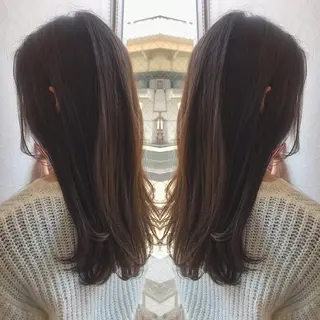 セミロング カラー 柴田 祐輔のヘアスタイル