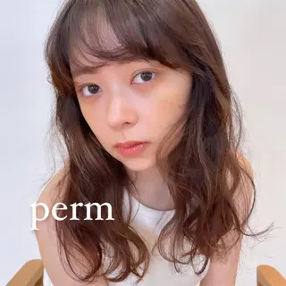 セミロング ボブパーマ ♡ヨシカワハナコのヘアスタイル