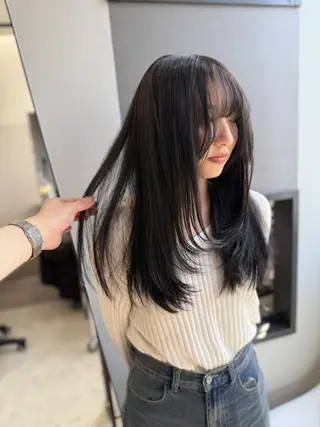 カラー ロング JILL/鶴岡 和幸/天神のヘアスタイル