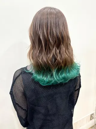 ミディアム カラー GATE.所属・GATE. staffのヘアスタイル