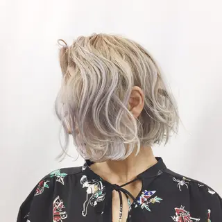 ミディアム カラー sharesalon セキケイタのヘアスタイル