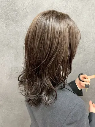 セミロング カラー パーマ cura所属・ボブパーマ/カラー RIN⋆⸜🔔⸝‍⋆のヘアスタイル