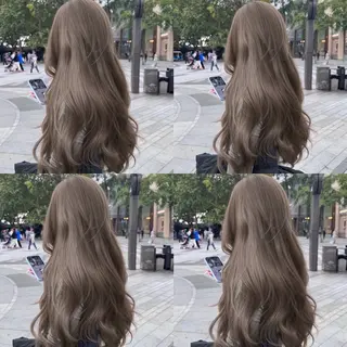 ミディアム 透明感♡グレージュ ♡ミルクティー♡のヘアスタイル