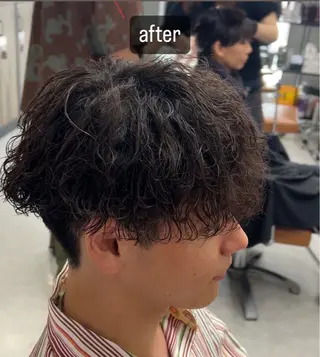 パーマ メンズ カズキ🌼曲がる縮毛 ／くせ毛パーマのヘアスタイル