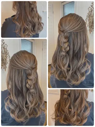 セミロング カラー パーマ ヘアアレンジ ネイル マツエク・マツパ 美容室 ソンリエのヘアスタイル