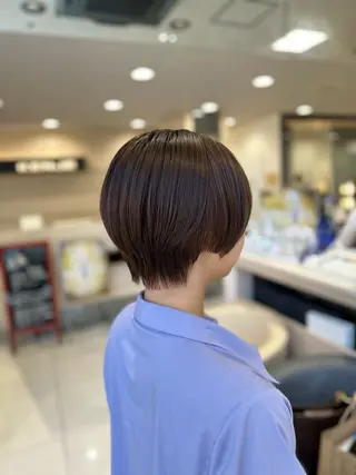 ショート クロスパーマ/うる艶 カラー/Kurumiのヘアスタイル