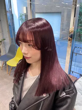 セミロング カラー clam. yuu🦩のヘアスタイル