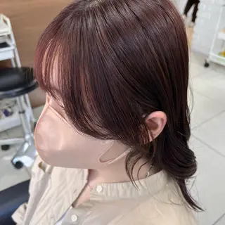 ミディアム ヘアアレンジ 【センターパート/ マッシュ】ryokaのヘアスタイル