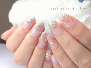 ショート さくらや❤ パラジェル使用のネイルデザイン