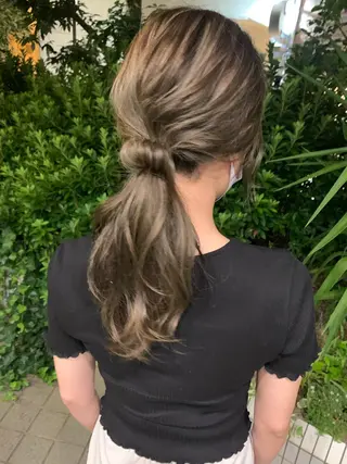 カラー ヘアアレンジ yukie🌷 /暖色🍒梅田サロンのヘアスタイル