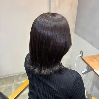 ミディアム カラー 田村 愛彩のヘアスタイル