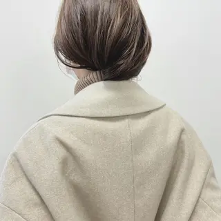 セミロング カラー HARUNA🤍 大人ショートヘアのヘアスタイル