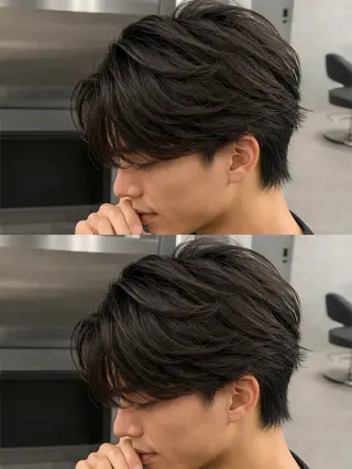 ミディアム パーマ ヘアアレンジ メンズ 💥メンズ特化美容師 "小林 海斗"💥のヘアスタイル