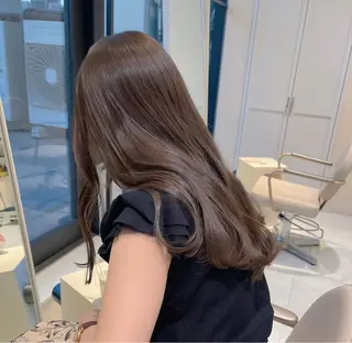 セミロング カラー 高橋大樹/グレージュ 透明感/髪質改善のヘアスタイル