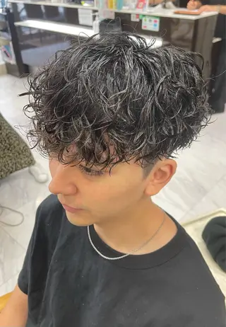 ショート パーマ メンズ ❄️メンズカット 落合諒❄️のヘアスタイル