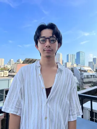 ミディアム パーマ メンズ メンズスタイリスト リュウジのヘアスタイル